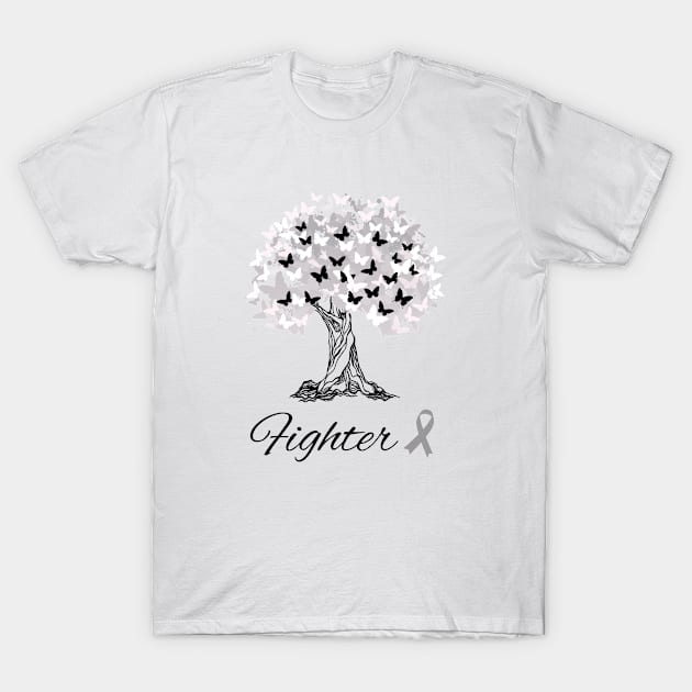 Raising Support & Awareness Fighter Tree With Butterflies T-Shirt by MerchAndrey